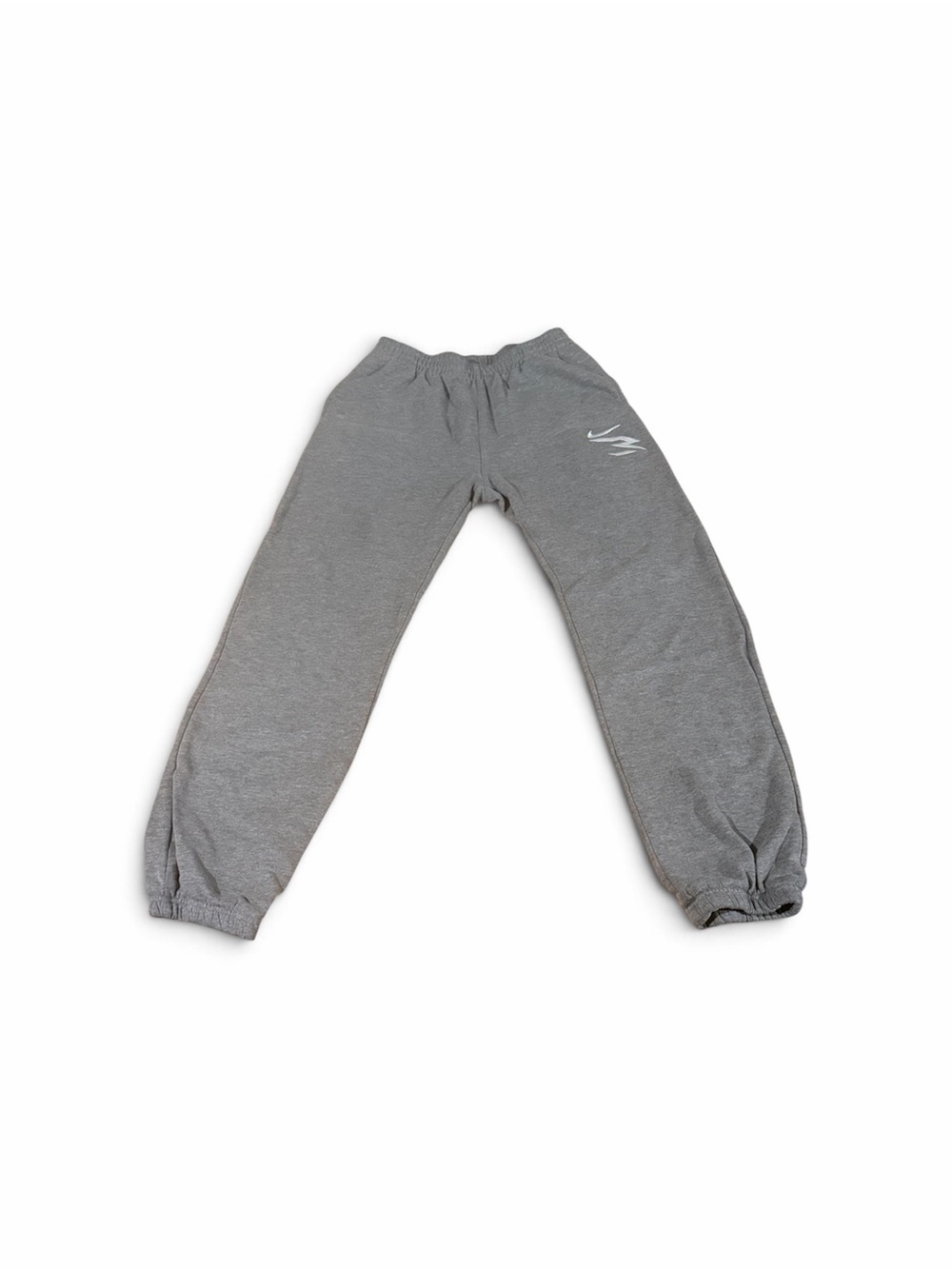 Nike Kids Gray Jogger Sweatpants with White Logo